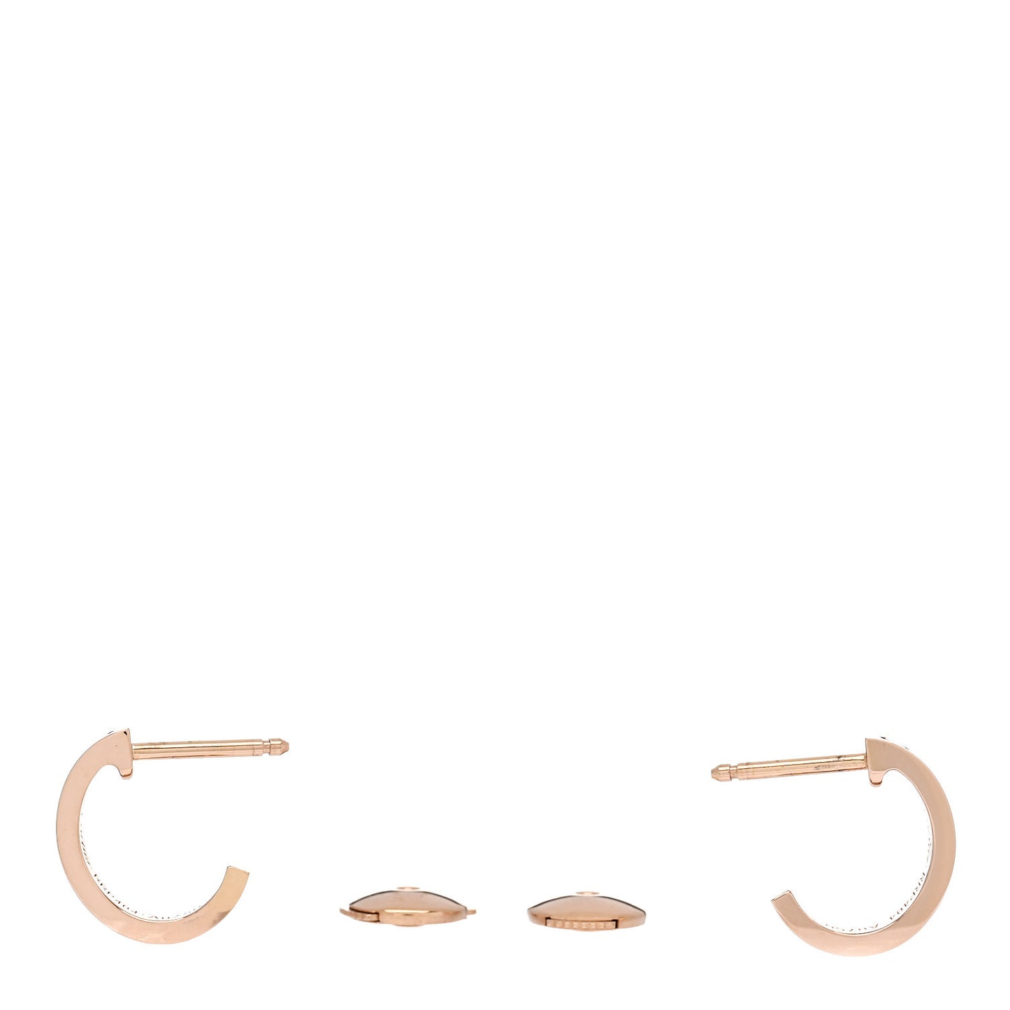 18K Pink Gold Small LOVE Hoop Earrings