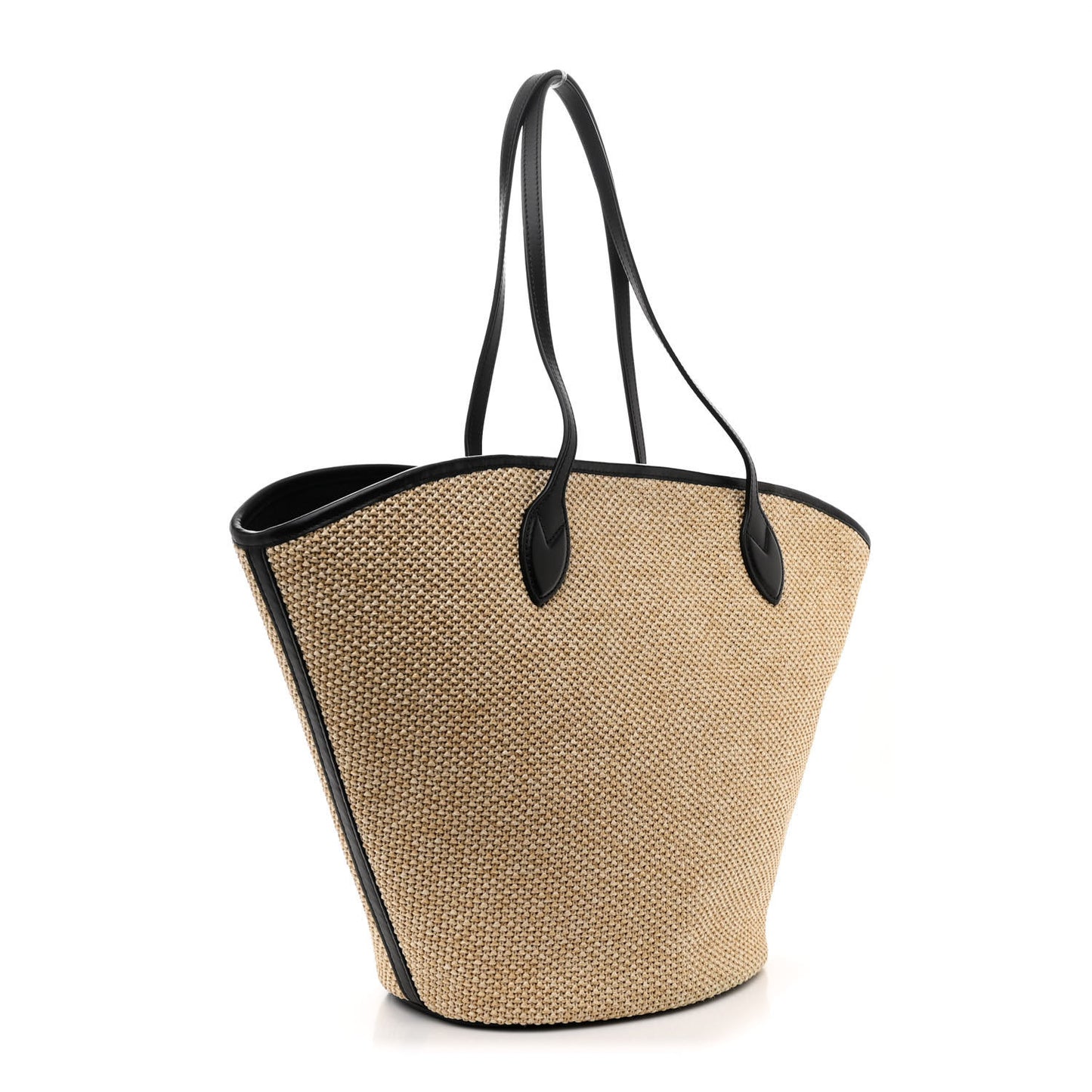 Raffia Saint Jacques Tote Black