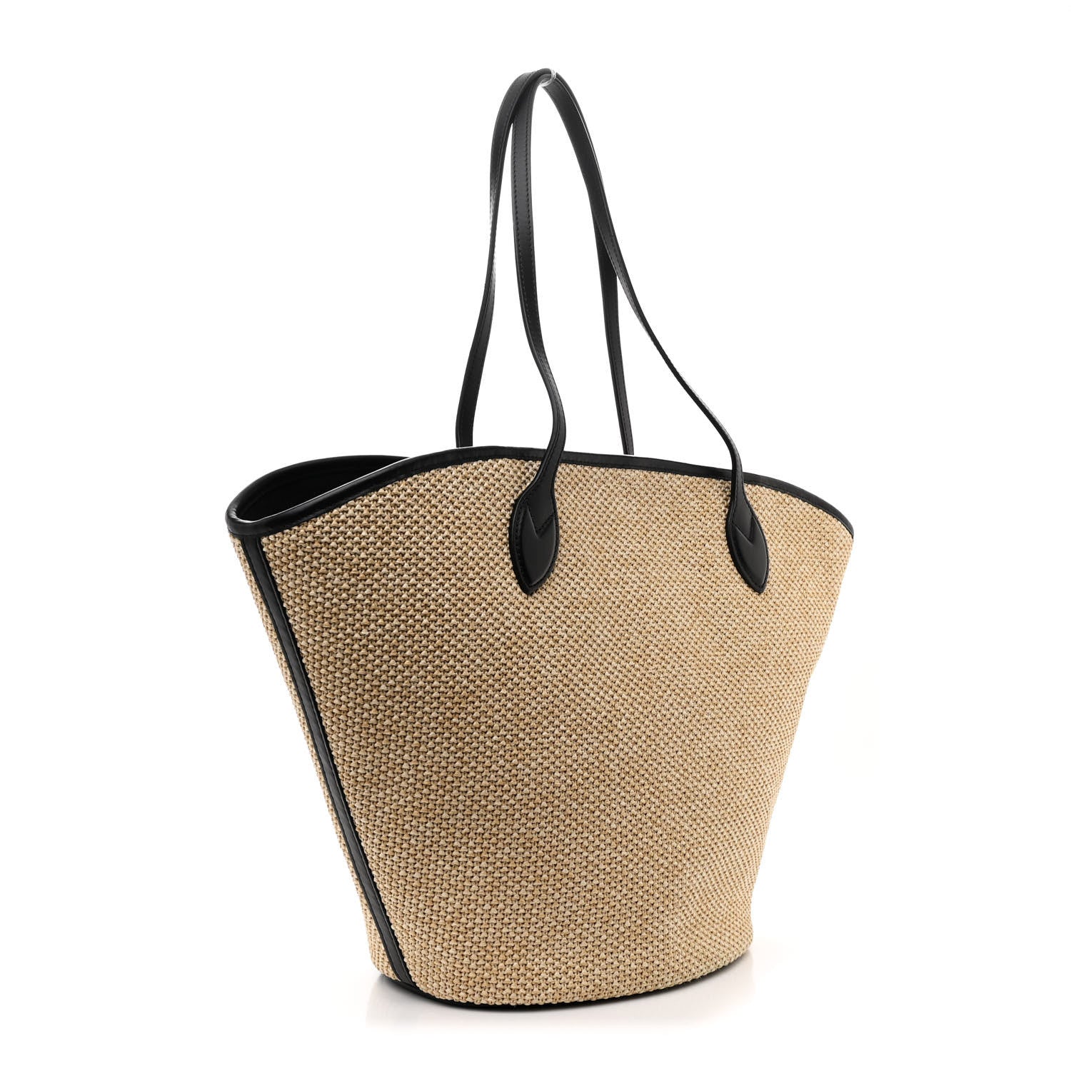 Louis Vuitton Raffia Saint Jacques Tote Black 4 of 12