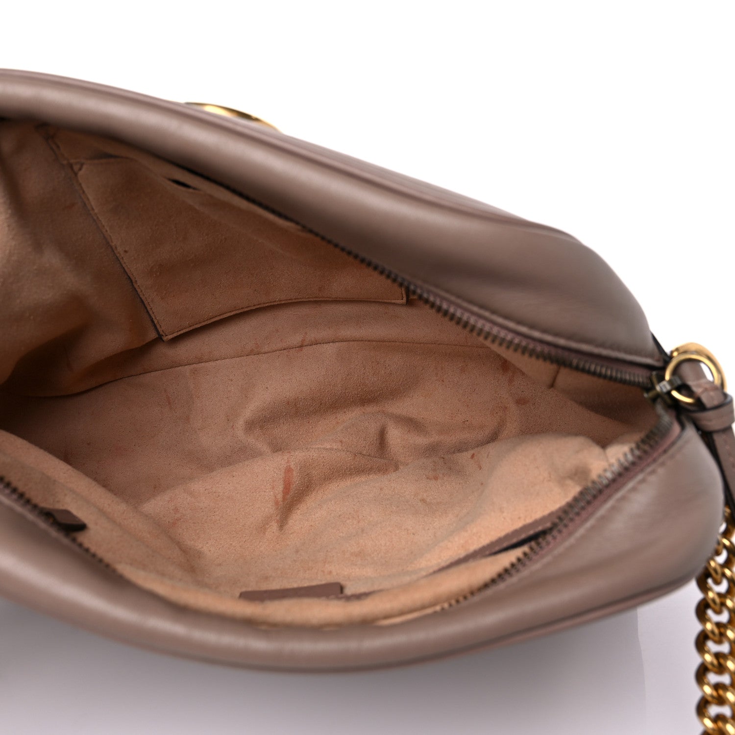 Gucci Calfskin Matelasse Medium GG Marmont Chain Shoulder Bag Porcelain Rose 4 of 17