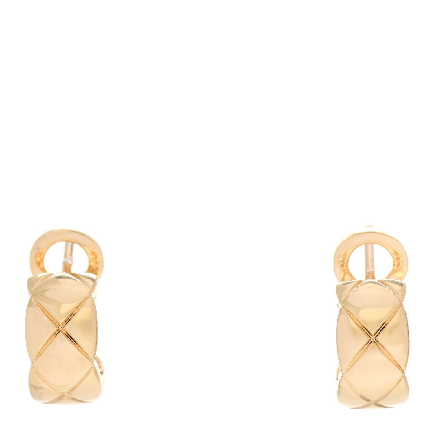 Chanel 18K Yellow Gold Coco Crush Earrings 1 of 5
