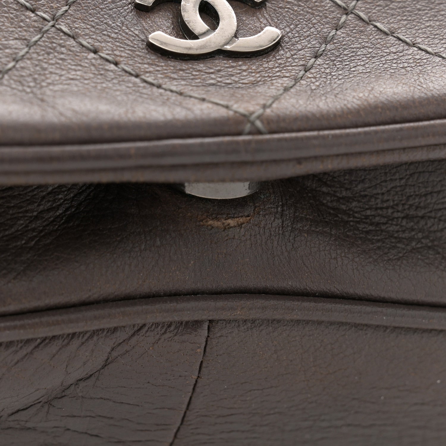 Chanel Lambskin Quilted Single Flap Grey 11 of 11