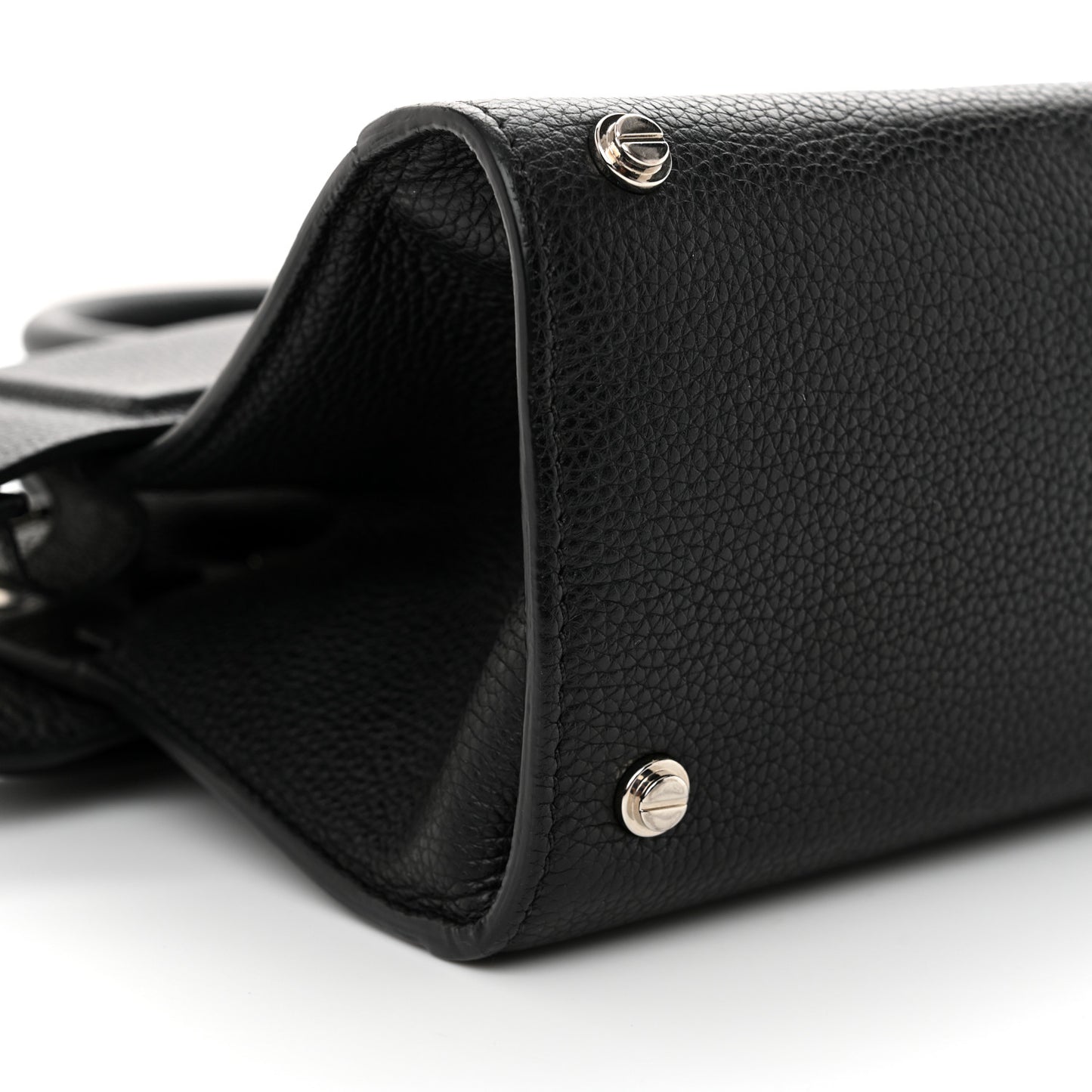 Grained Calfskin Mini Horizon Satchel Black