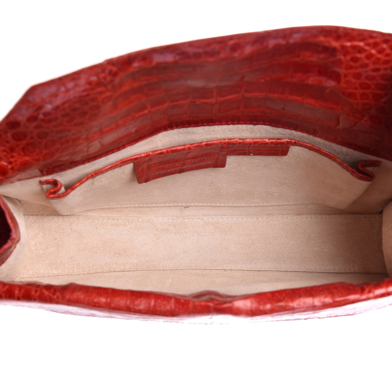 Nancy Gonzalez Crocodile Foldover Clutch Red 5 of 12