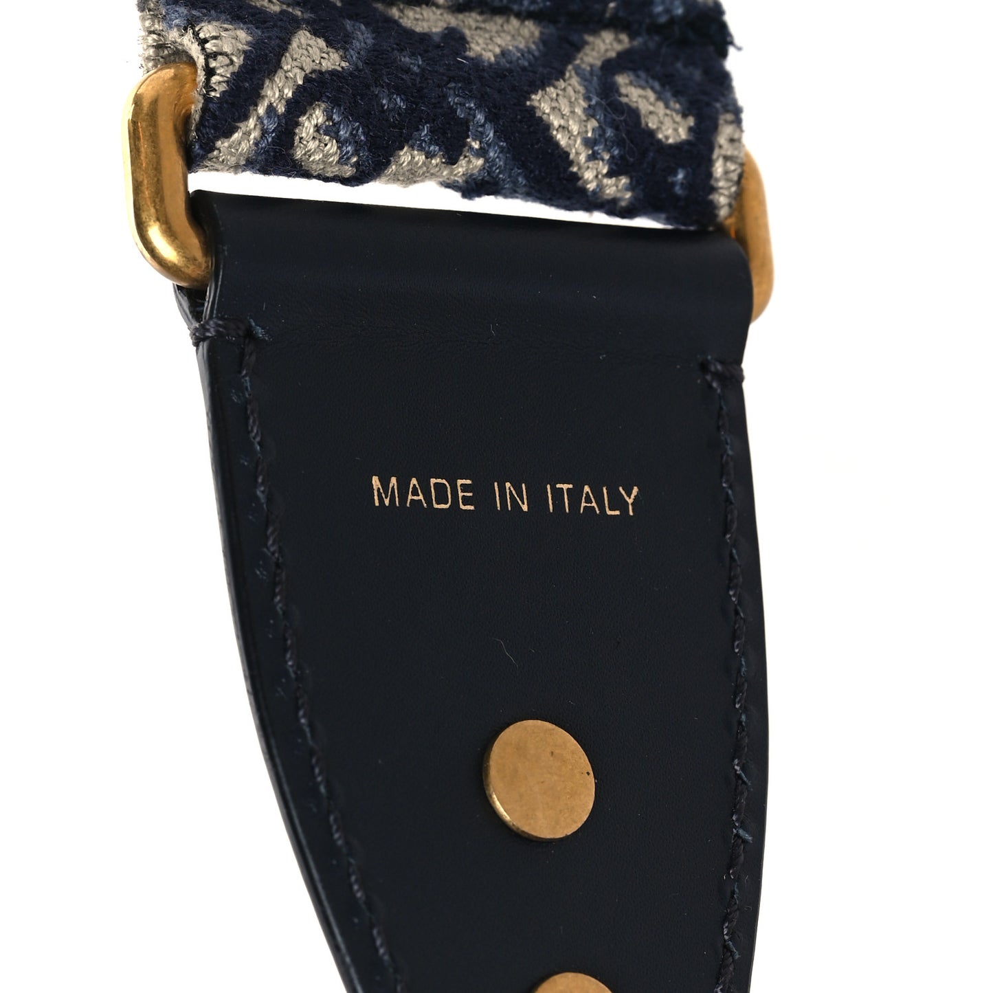 Oblique Studded Shoulder Strap Blue