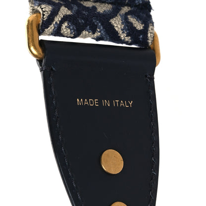 Christian Dior Oblique Studded Shoulder Strap Blue 3 of 6