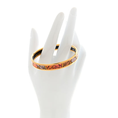 Hermes Enamel Printed Narrow Coup De Fouet Bracelet 62 2 of 4