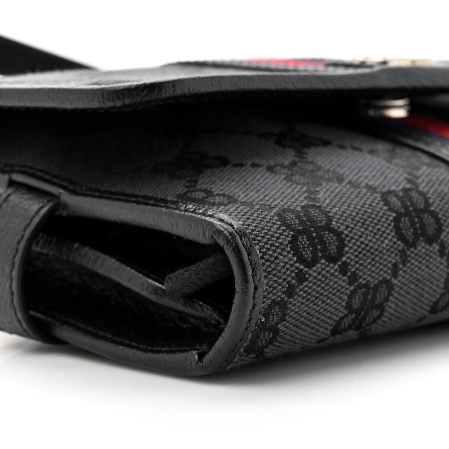 Gucci X BALENCIAGA BB Monogram Web Ophidia Crossbody Wallet Black 11 of 11
