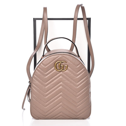 Gucci Calfskin Matelasse GG Marmont Backpack Porcelain Rose 10 of 10