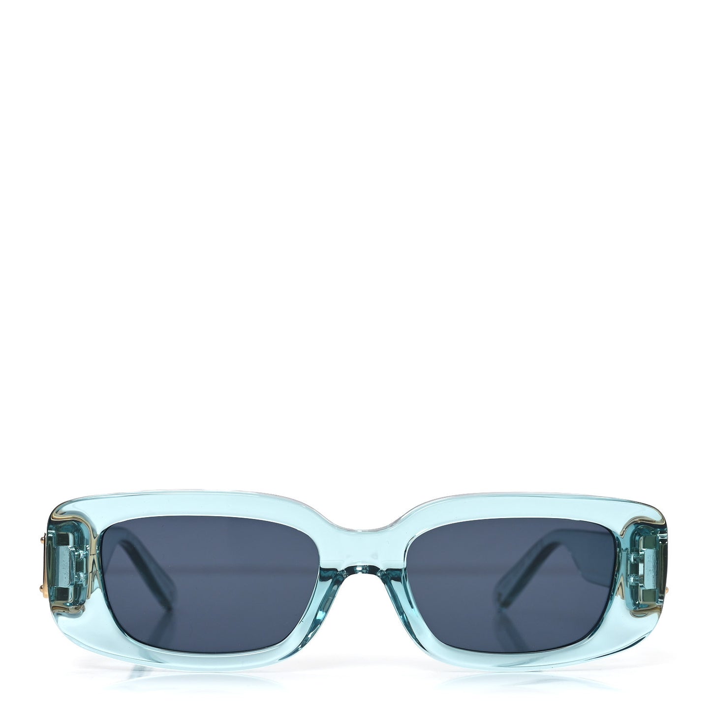 Acetate S Lock Cat Eye Sunglasses Z2818W Crystal Blue