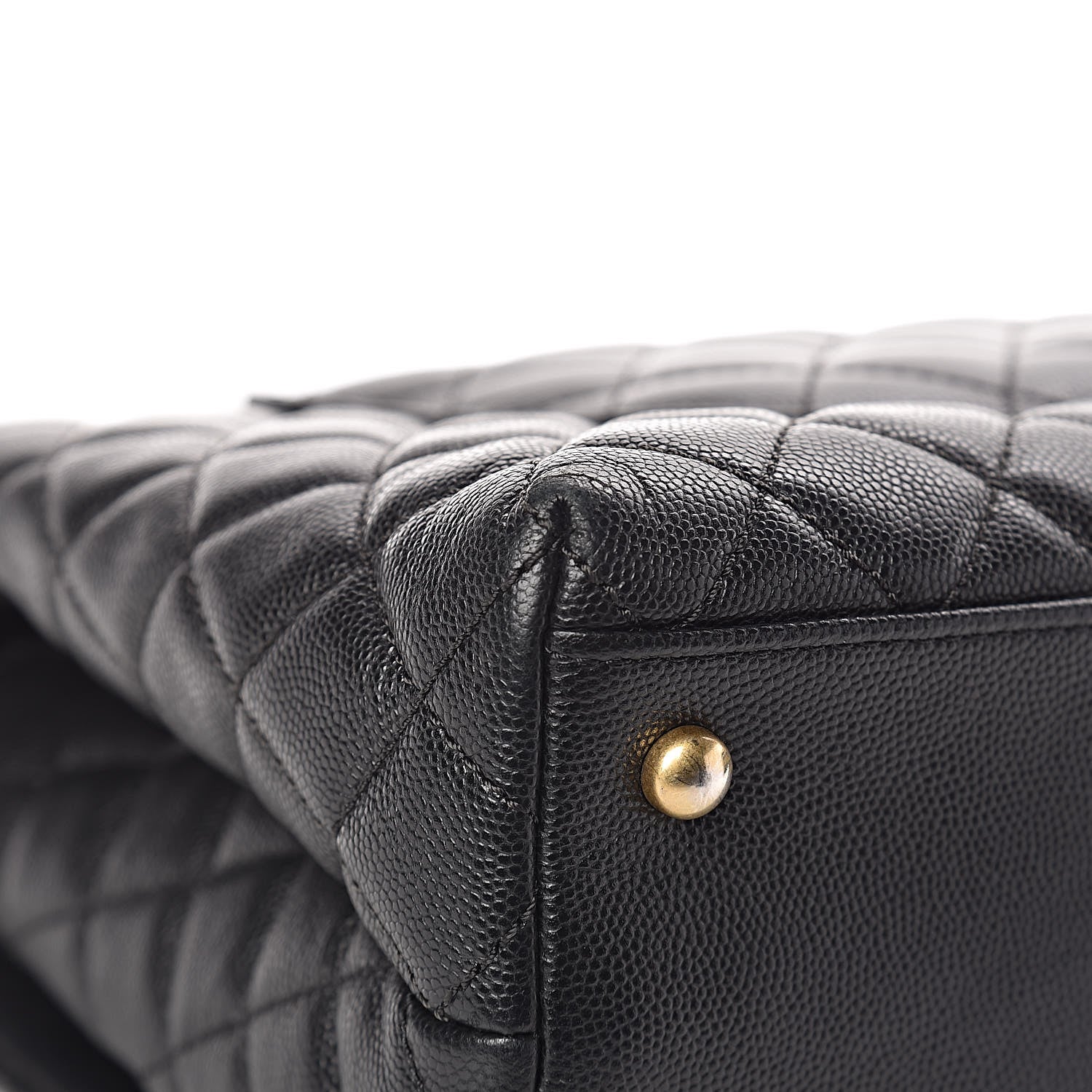 Chanel Caviar Lizard Quilted Medium Coco Handle Flap Black 8 of 11