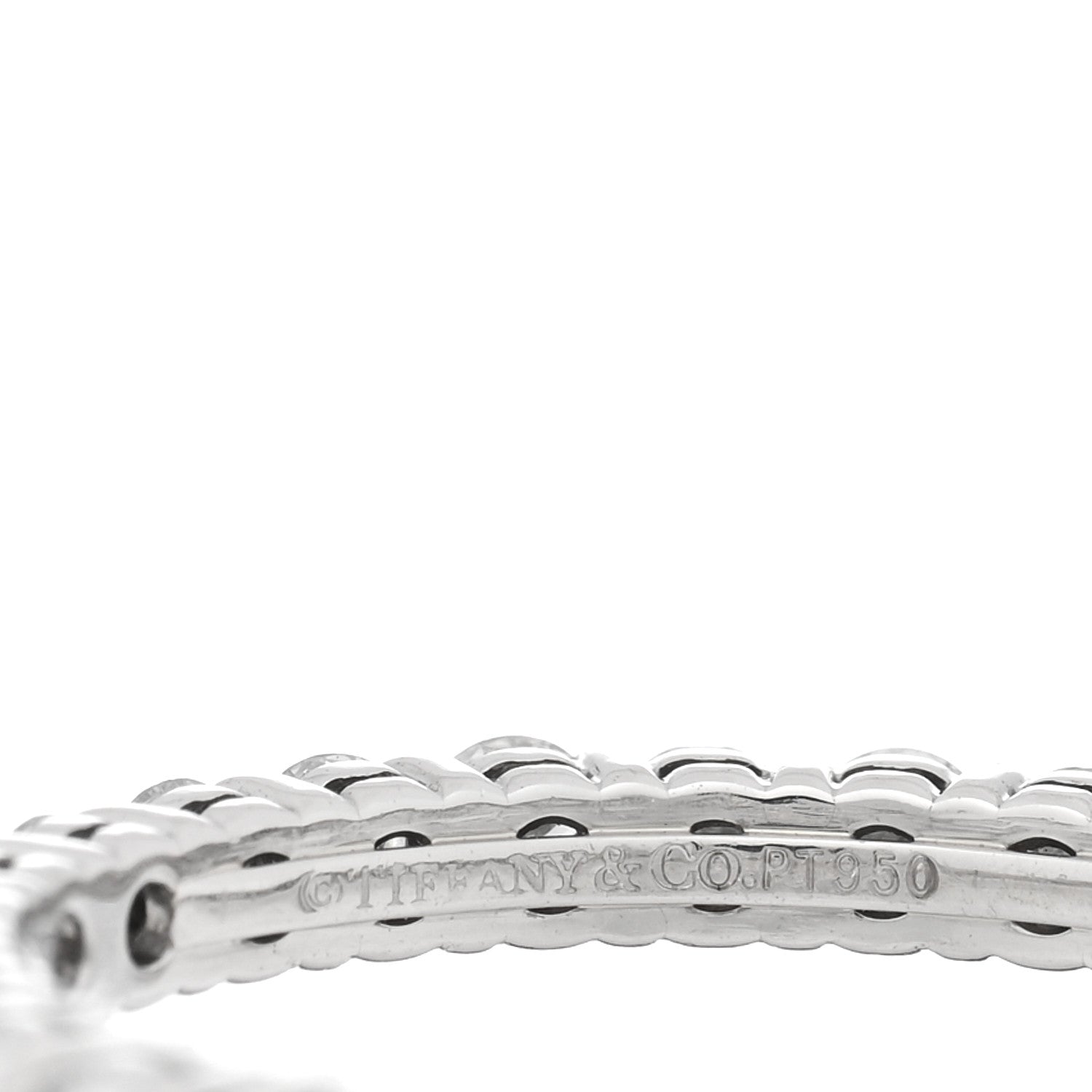 Tiffany Platinum Diamond 2.2mm Full Circle Forever Band Ring 4 of 4