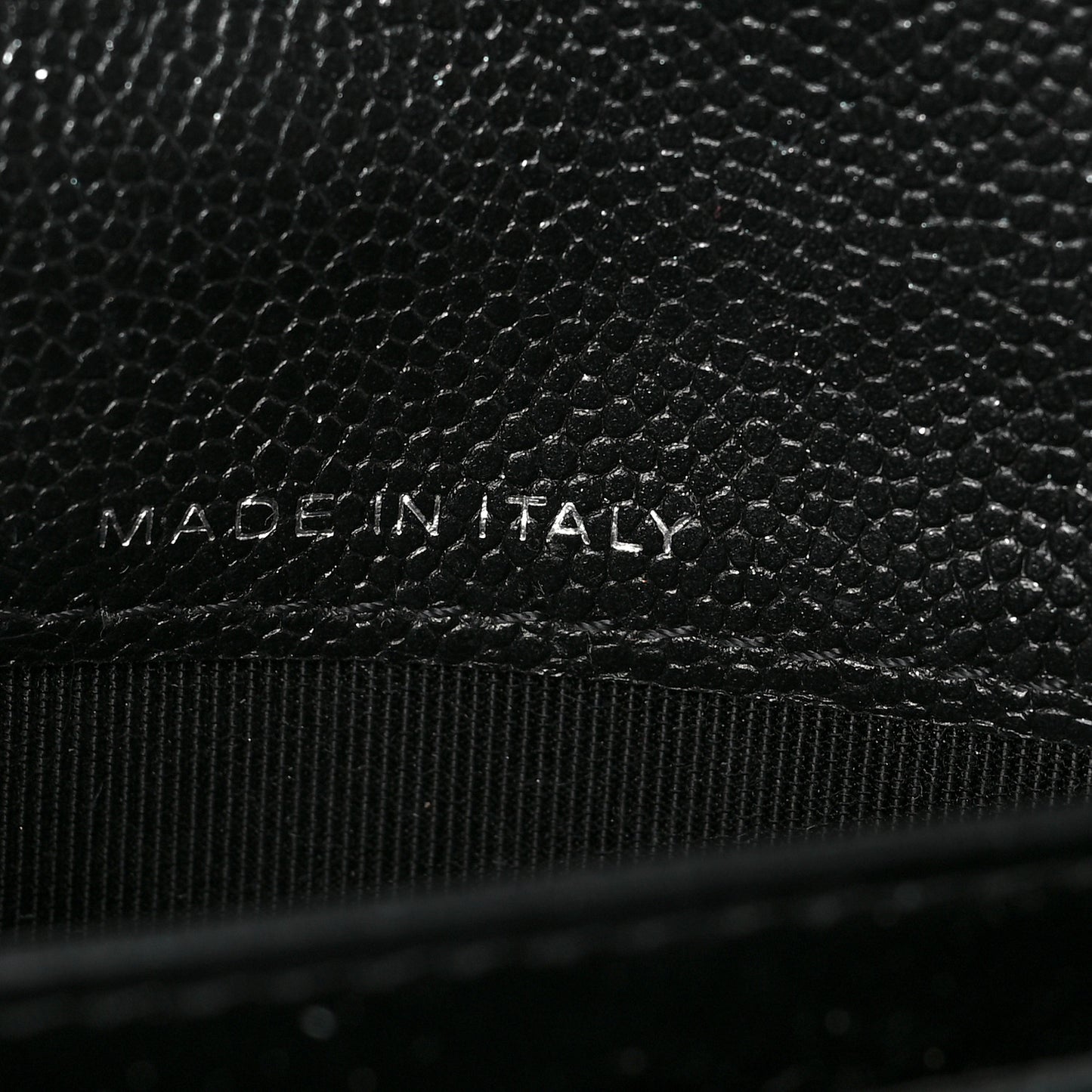 Iridescent Caviar Quilted Large Gusset Flap Wallet Black