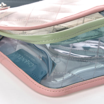 Chanel Lambskin PVC Quilted Medium Coco Splash Flap Blue Green 5 of 9