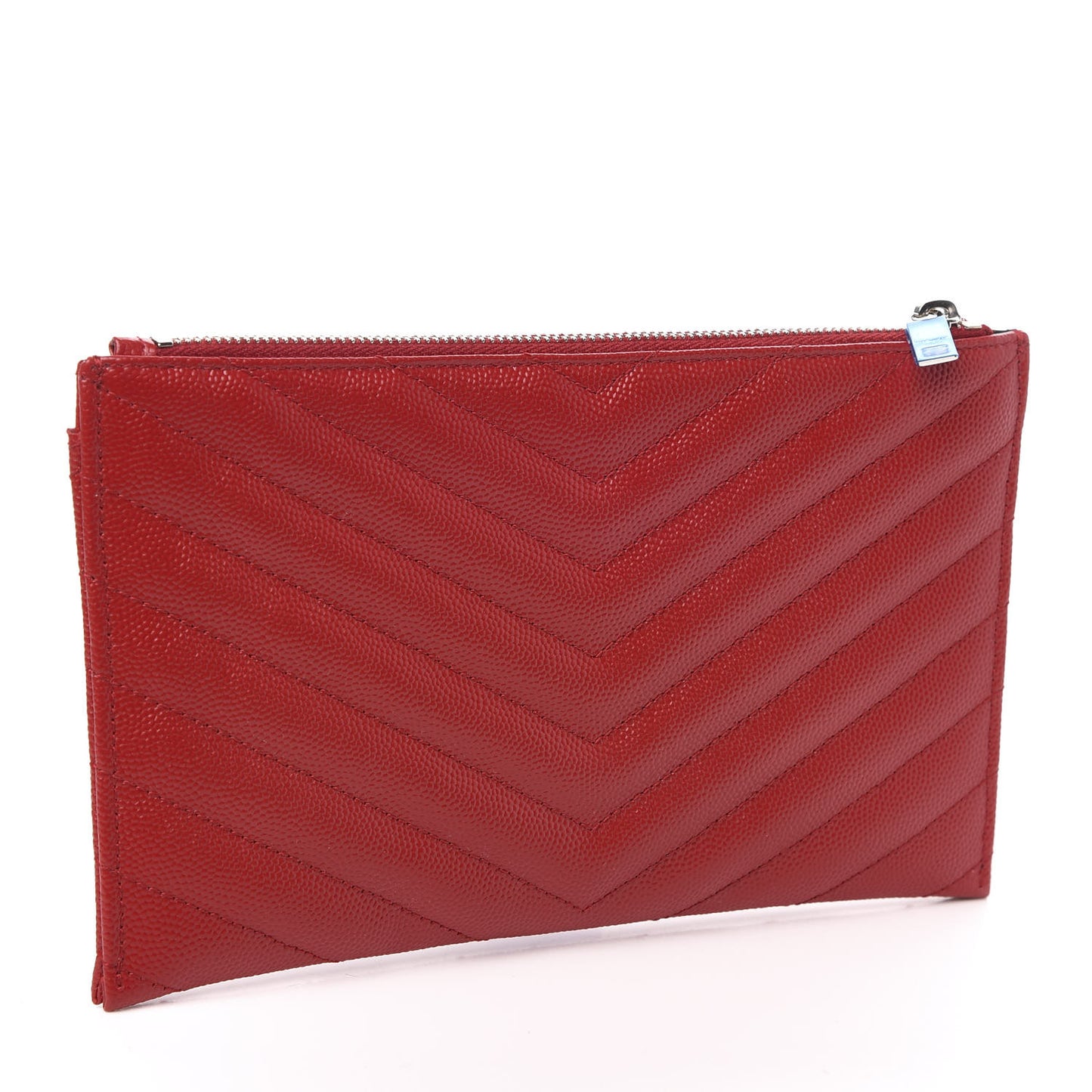 Grain De Poudre Chevron Monogram Bill Pouch Rouge Eros