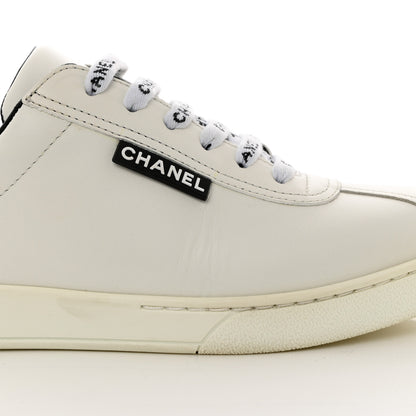 Chanel Calfskin CC Womens Sneakers 37 White 10 of 12