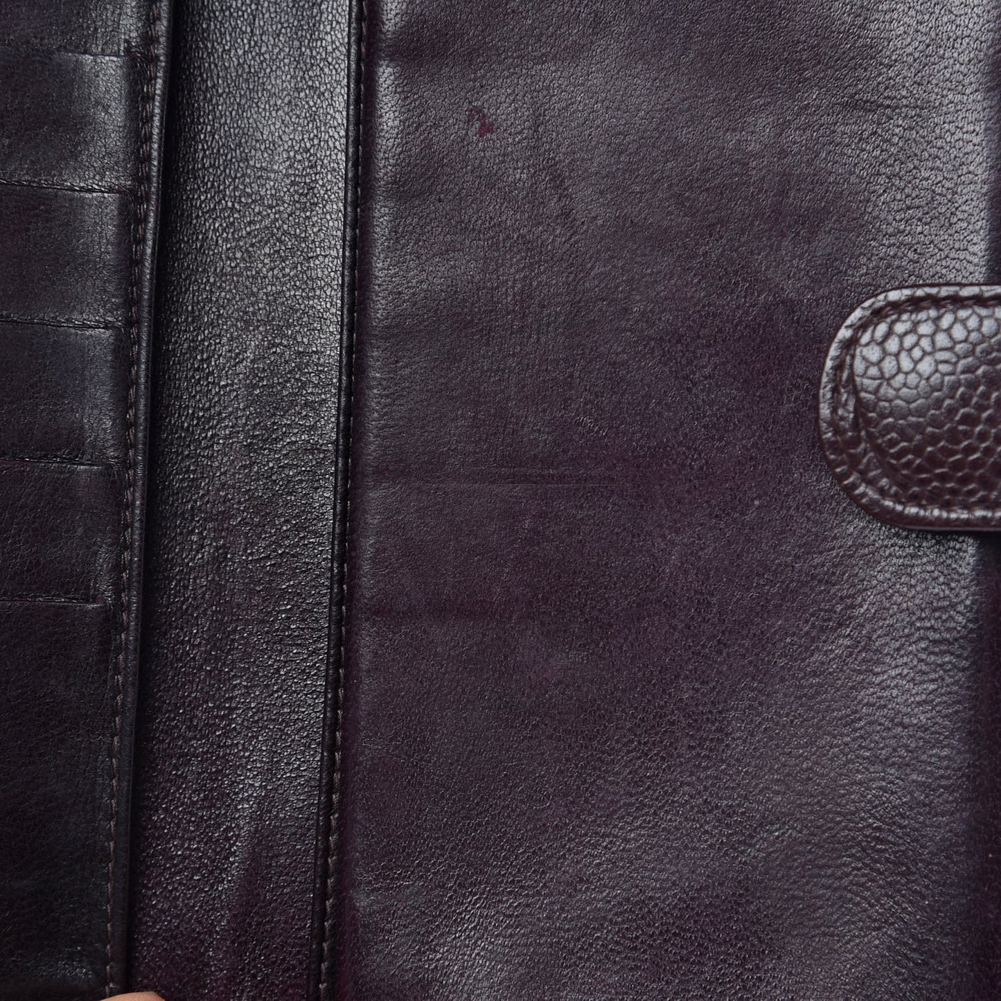 Caviar Timeless CC French Wallet Burgundy