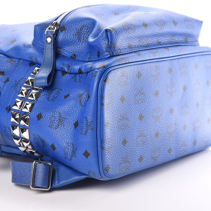 MCM Visetos Medium Side Stud Stark Backpack Blue 7 of 8