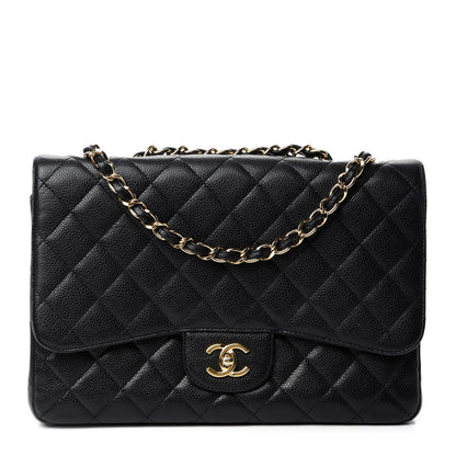 Chanel Caviar Quilted Jumbo Single Flap Black 1 of 11