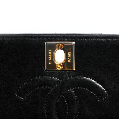 Chanel Lambskin Quilted Shoulder Flap Bag Black 6 of 10
