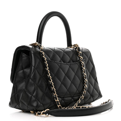 Chanel Caviar Quilted Mini Coco Handle Flap Black 3 of 9
