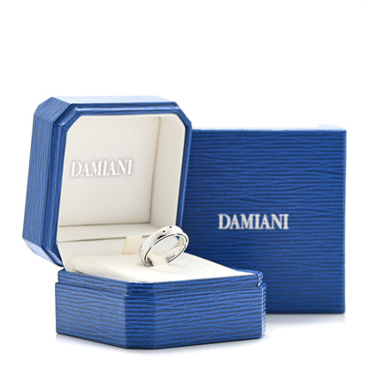 Damiani X BRAD PITT 18K White Gold Diamond D.Side Band Ring 50 5.5 6 of 6