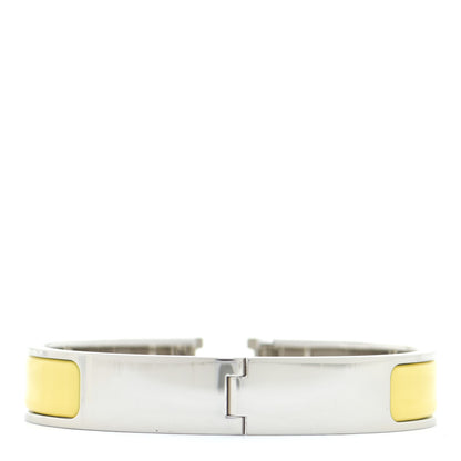 Hermes Enamel Narrow Clic Clac H Bracelet GM Jaune D'Or 3 of 6