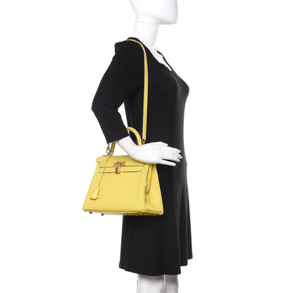 Hermes Evercolor Kelly Retourne 28 Lime 3 of 11