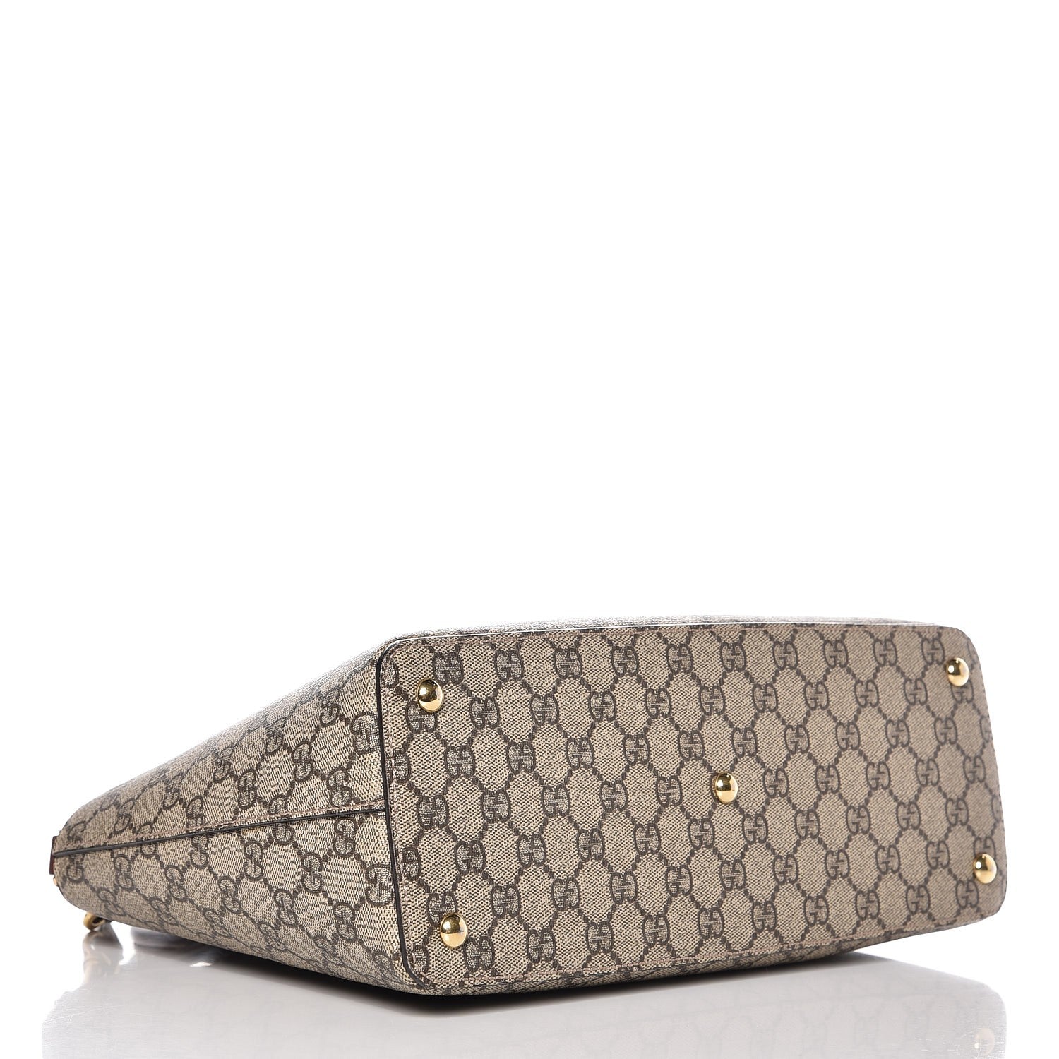 Gucci GG Supreme Monogram Small Zip Top Tote Beige Tuscany 4 of 10