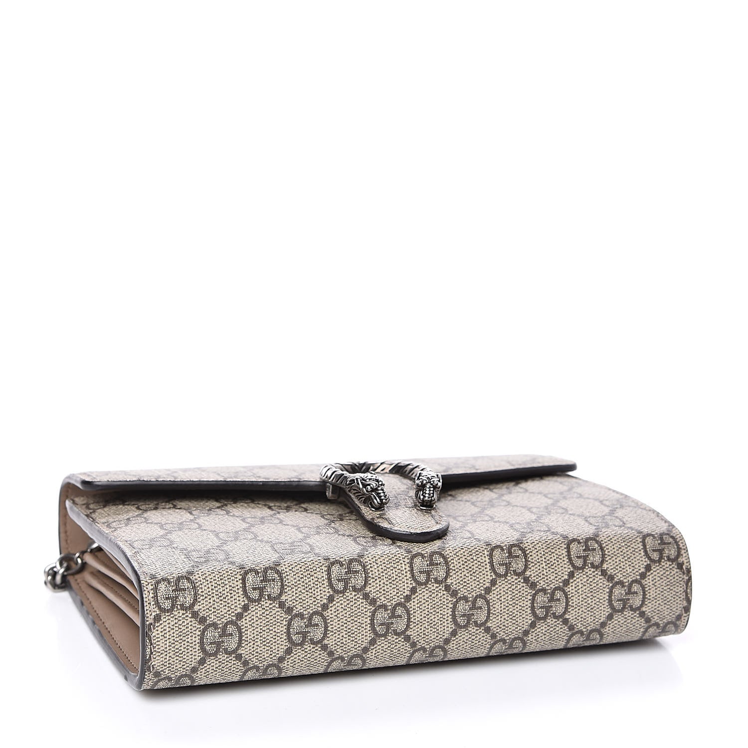 Gucci GG Supreme Monogram Mini Dionysus Chain Wallet Beige Taupe 4 of 11