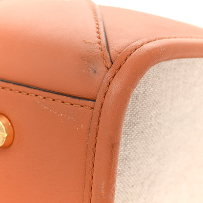 MCM Calfskin Linen Large Munchen Tote Cognac 13 of 15