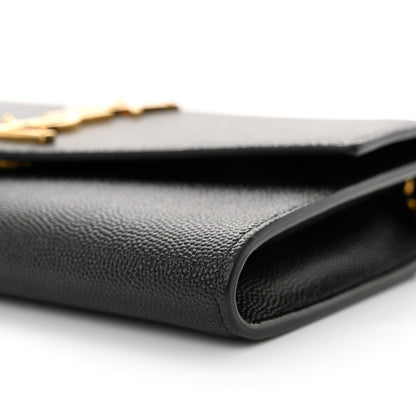 Saint Laurent Grain De Poudre Uptown Chain Wallet Black 10 of 11