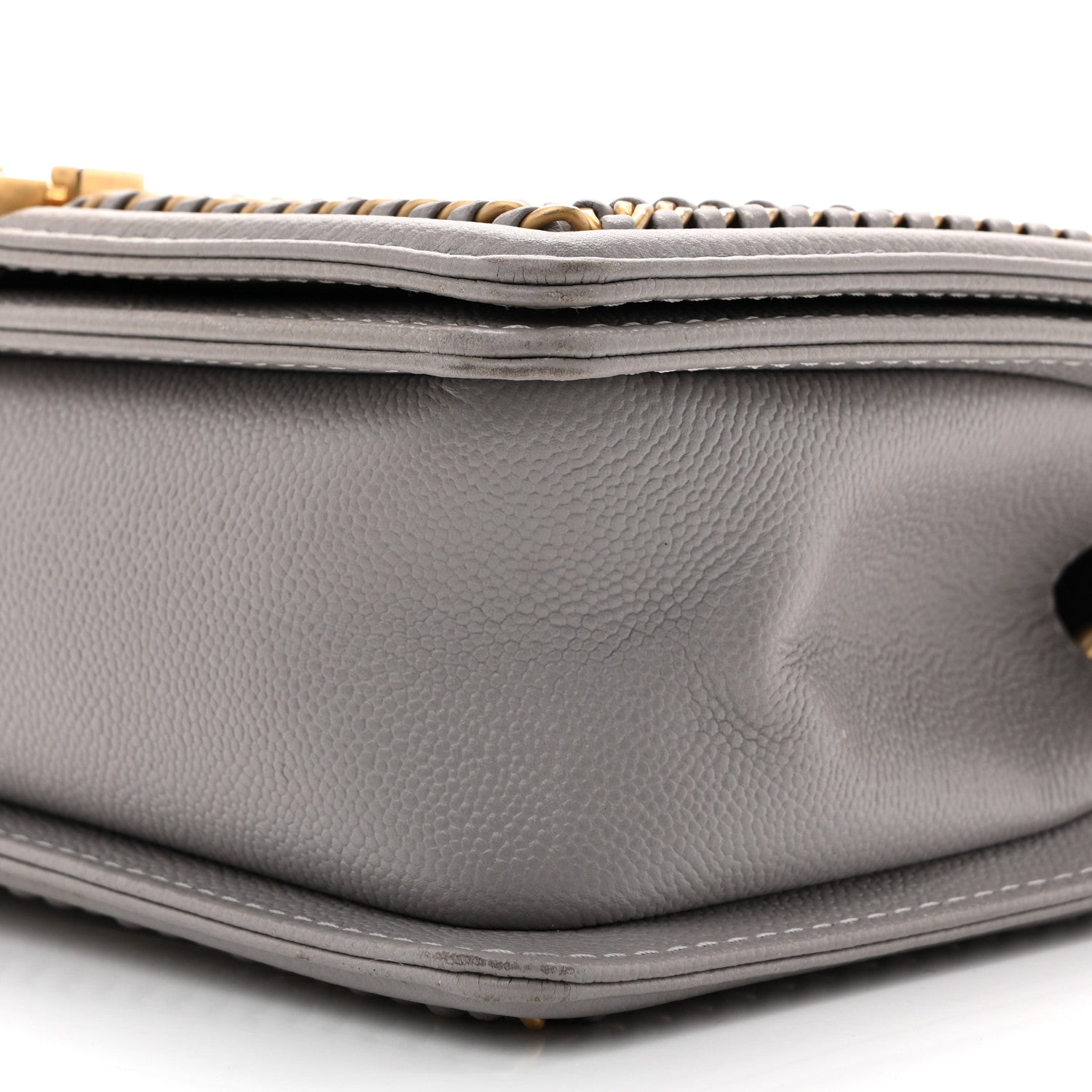 Chanel Caviar Quilted Chain Around Medium Boy Flap Grey 10 of 15