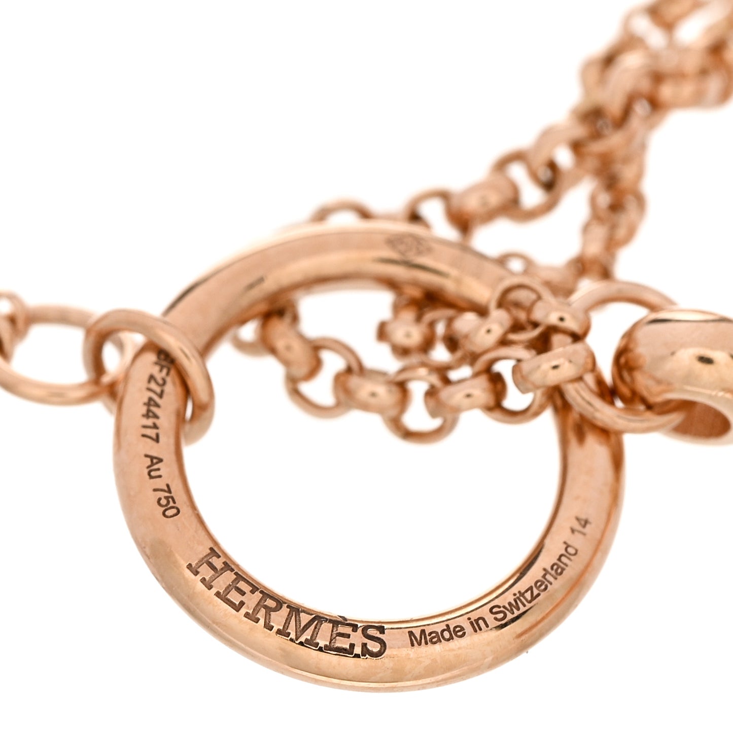 18K Rose Gold Diamond Clou d'H Bracelet