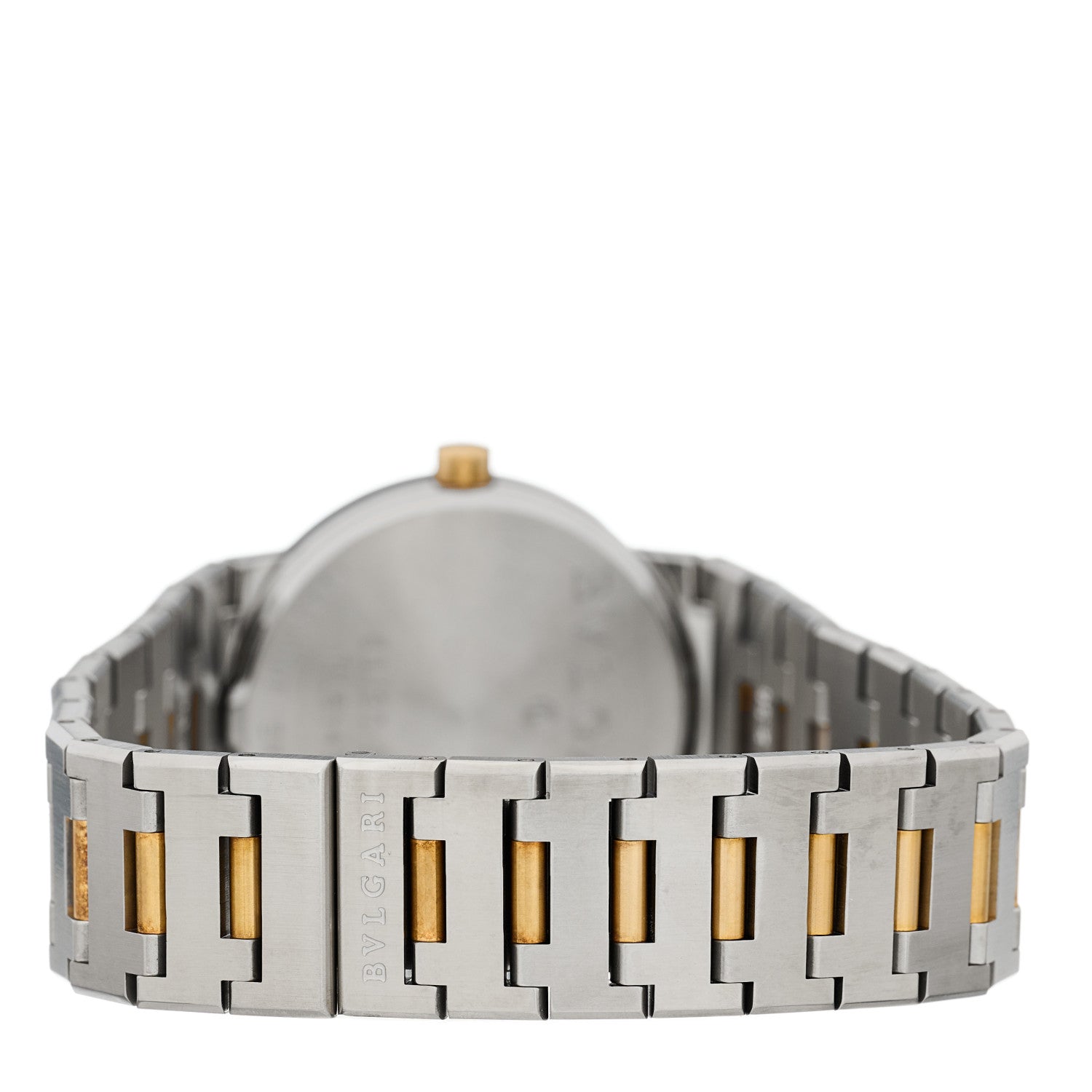 Bulgari Stainless Steel 18K Yellow Gold 30mm Quartz Watch Black 3 of 4