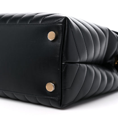 Saint Laurent Calfskin Y Quilted Monogram Large Loulou Chain Satchel Black 10 of 10