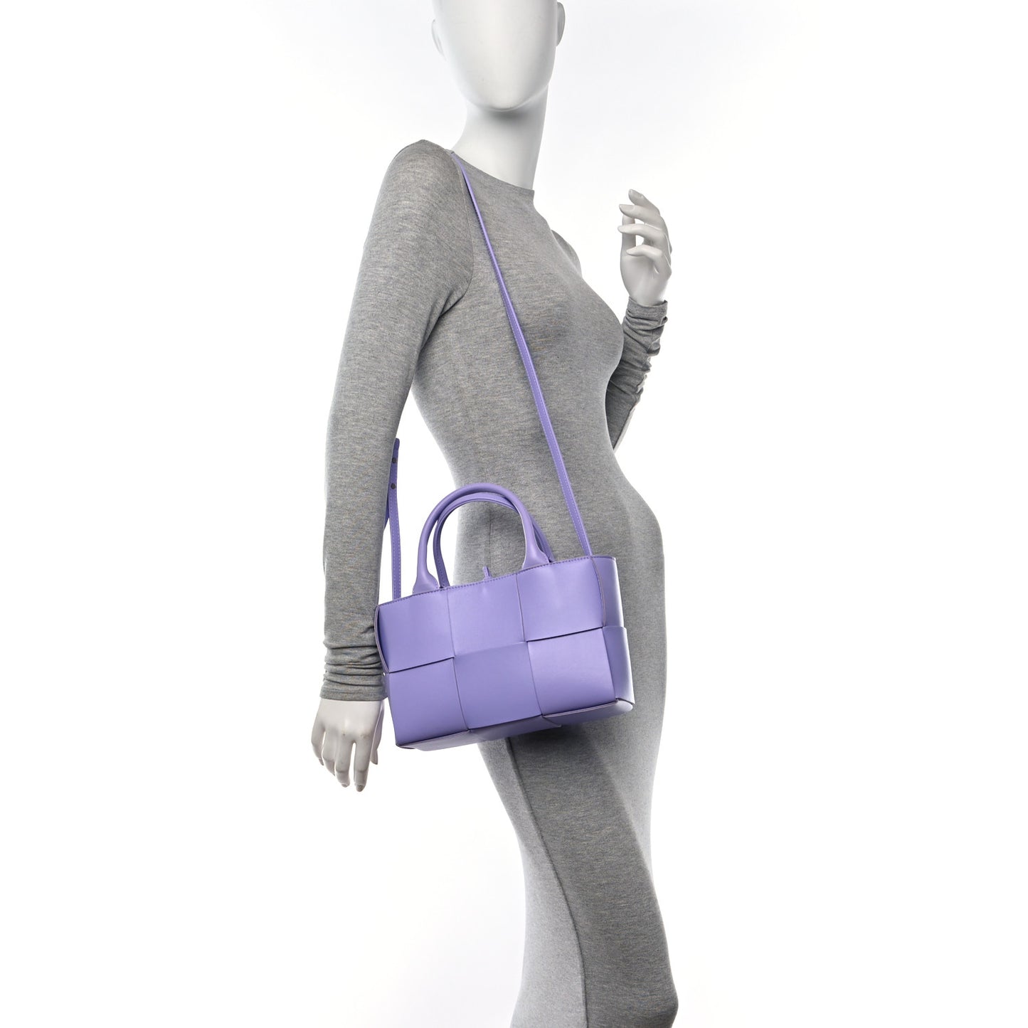 Nappa Maxi Intrecciato Mini Arco Tote Wisteria