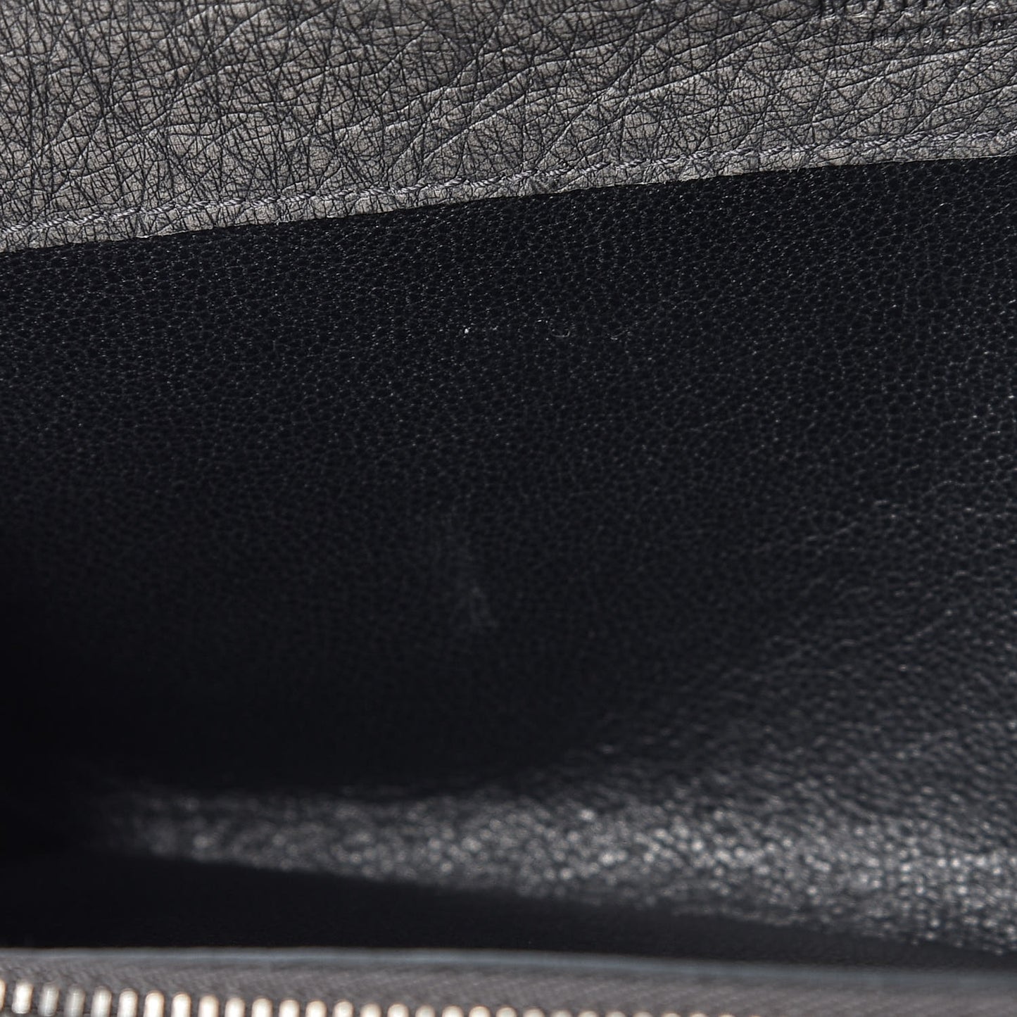 Ostrich Intrecciato Flap Wallet Ardoise