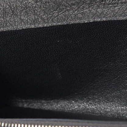 Bottega Veneta Ostrich Intrecciato Flap Wallet Ardoise 10 of 11