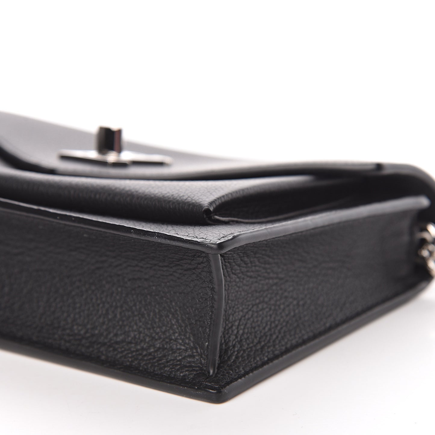 Soft Calfskin My Lockme Chain Pochette Black