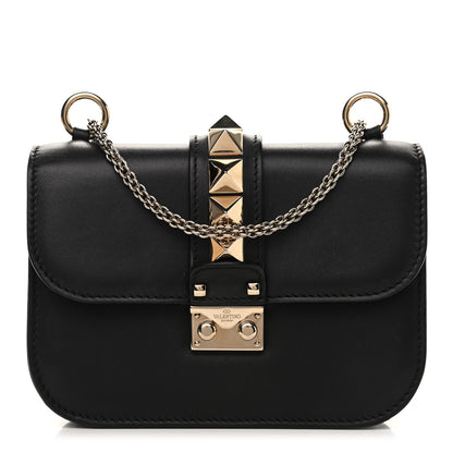 Valentino Garavani Vitello Small Glam Lock Rockstud Flap Black 1 of 9