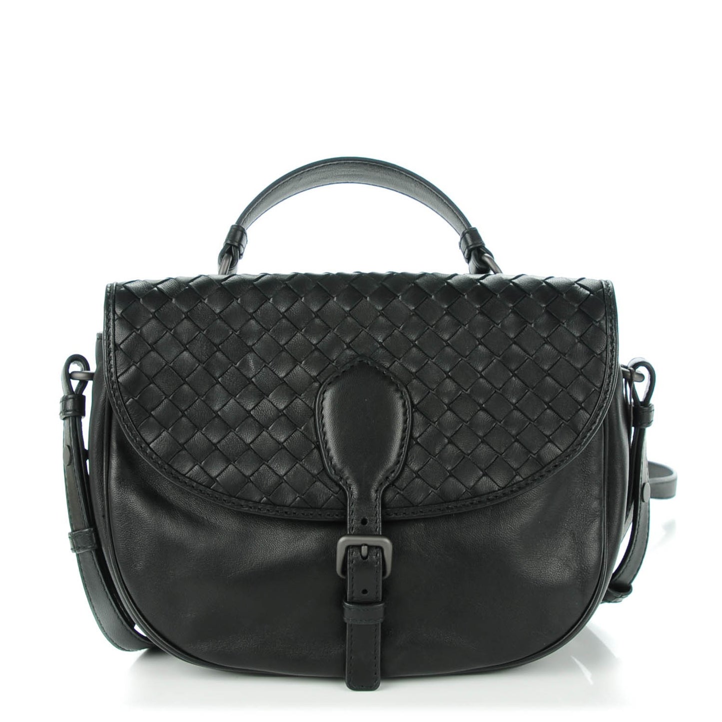 Nappa Intrecciato Messenger Nero Black