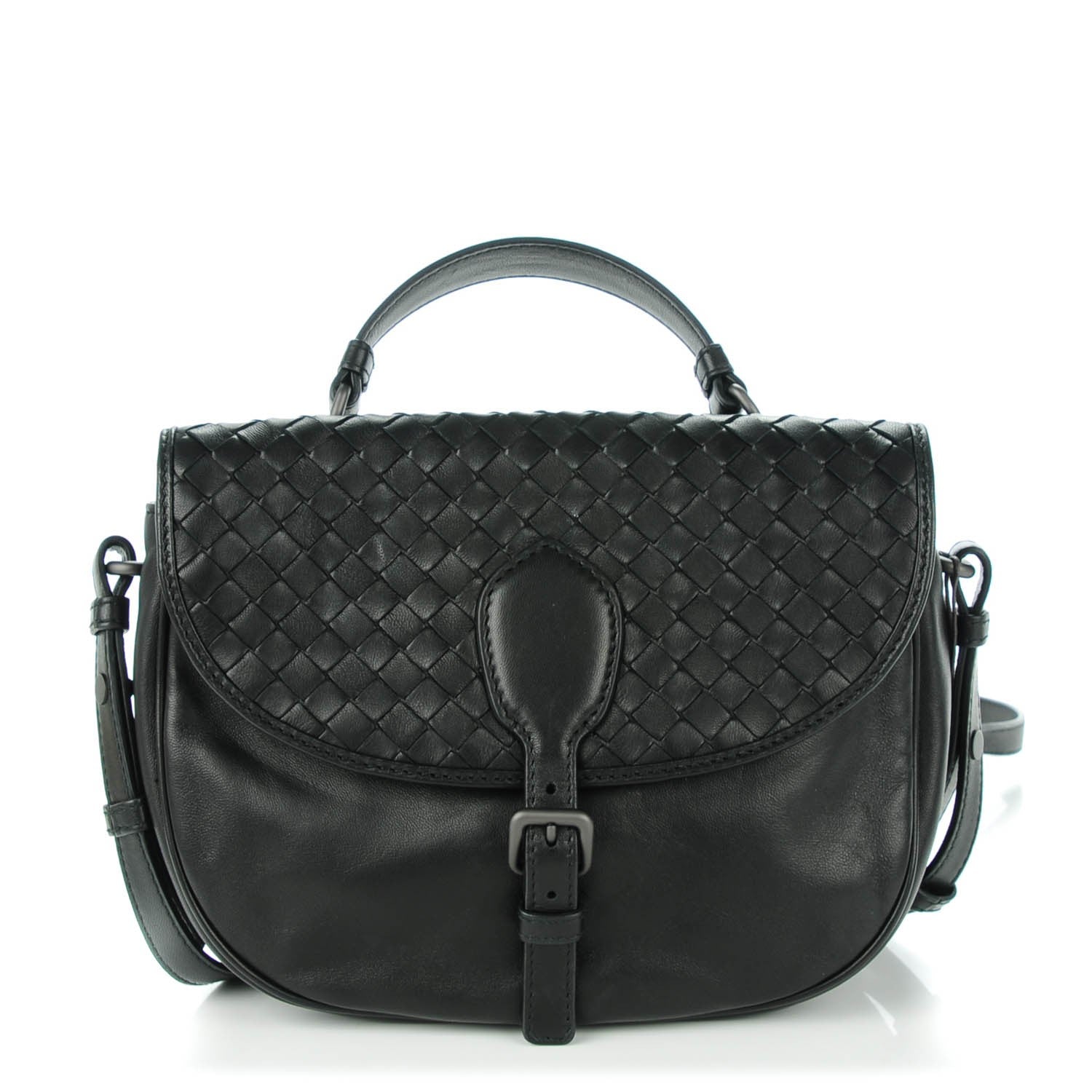 Bottega Veneta Nappa Intrecciato Messenger Nero Black 1 of 9