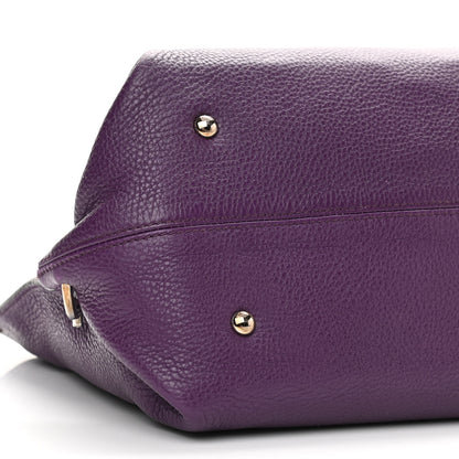 Salvatore Ferragamo Calfskin Large Sofia Satchel Purple 9 of 10