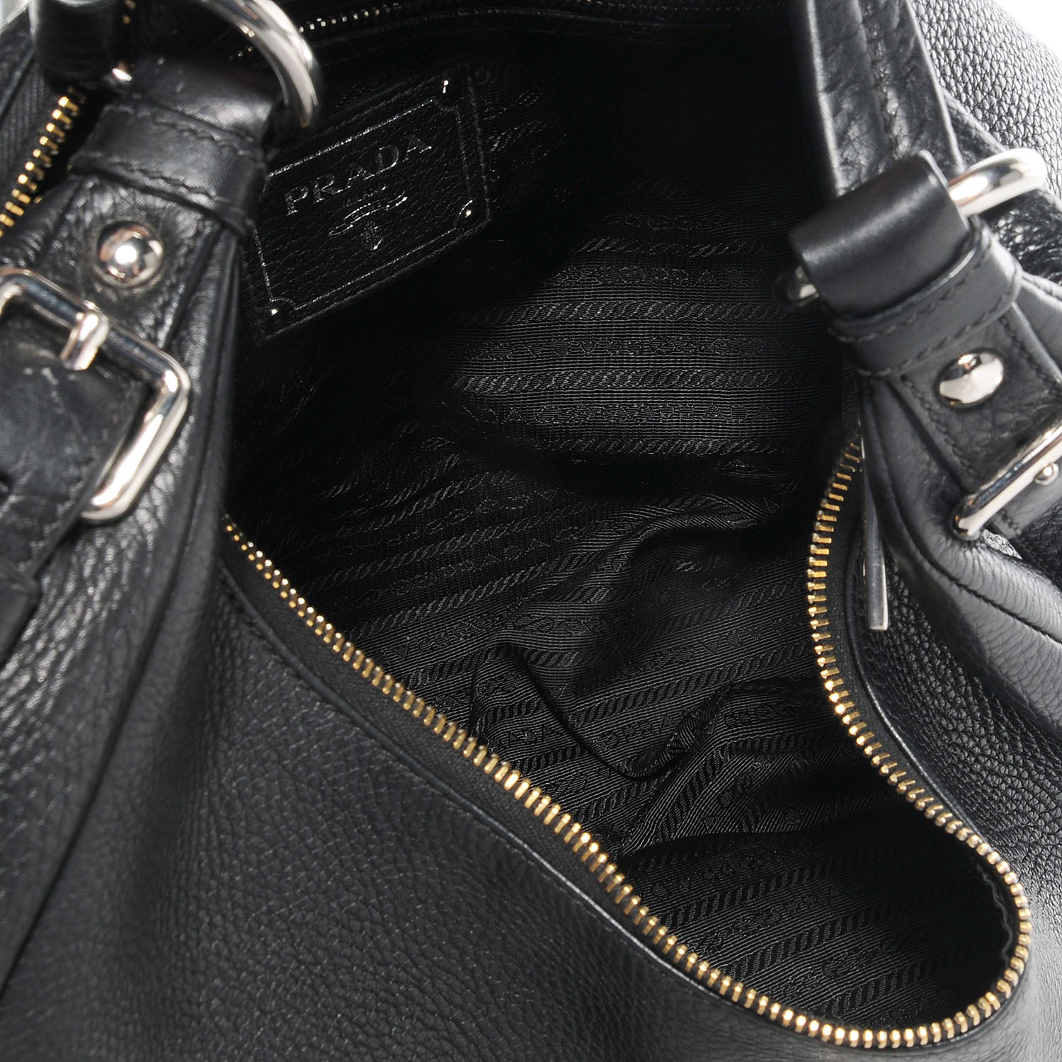 Prada Vitello Daino Hobo Nero Black 5 of 9