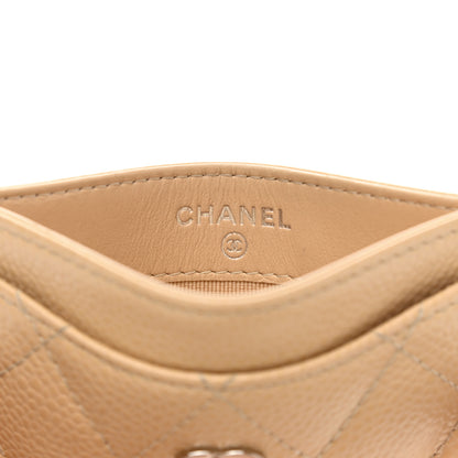 Chanel Caviar Quilted Card Holder Beige 6 of 9