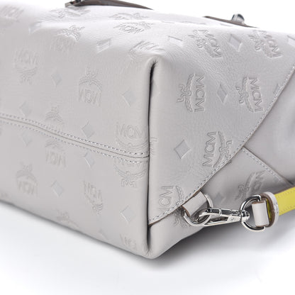 MCM Calfskin Ottomar Monogram Essential Backpack Dove 6 of 9