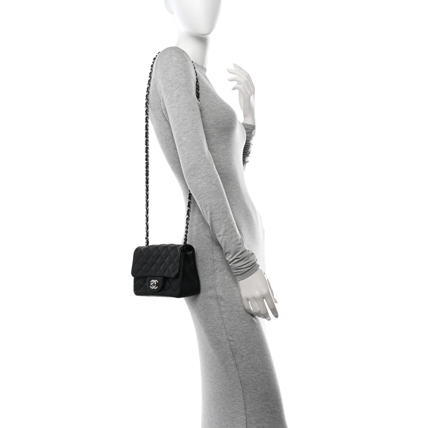 Chanel Caviar Quilted Mini Square Flap Black 2 of 13