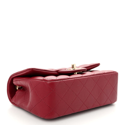 Chanel Lambskin Quilted Mini Rectangular Flap Burgundy 4 of 10