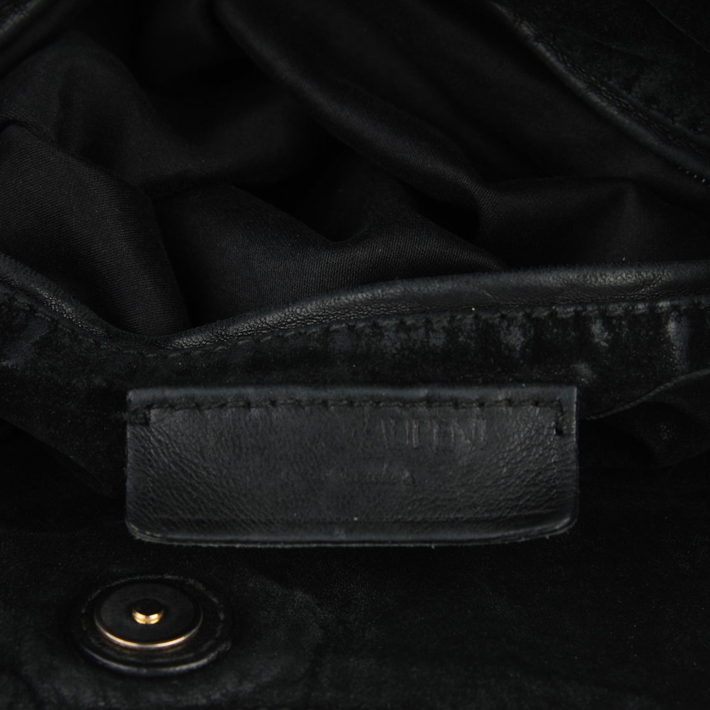 Calfskin Zip Hobo Black